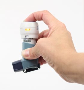 Asthmapolis pressure sensor on top of inhaler